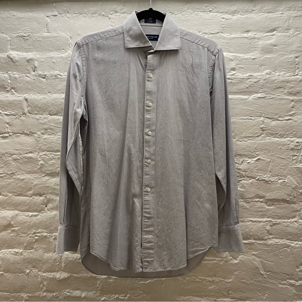 Peter Millar Striped 100% Cotton Button Down Shirt
